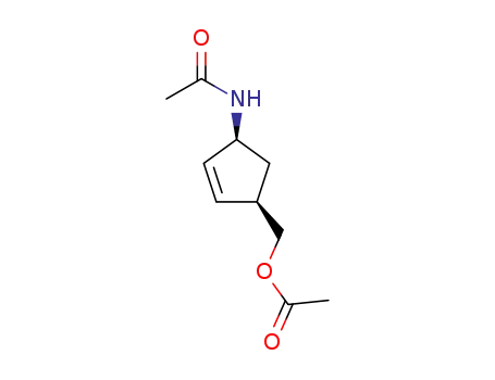 Acetic acid (1R,4S)-4-acetylamino-cyclopent-2-enylmethyl ester