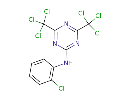 Molecular Structure of 30356-51-5 (N-(2-chlorophenyl)-4,6-bis(trichloromethyl)-1,3,5-triazin-2-amine)