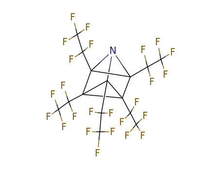 Molecular Structure of 30649-87-7 (2,3,4,5,6-Pentakis(pentafluoroethyl)-1-azatetracyclo[2.2.0.02,6.03,5]hexane)