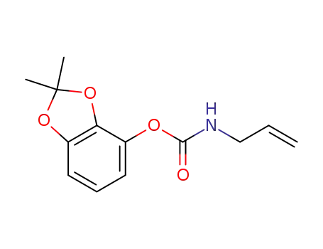 Molecular Structure of 22791-26-0 (2,2-dimethyl-1,3-benzodioxol-4-yl prop-2-en-1-ylcarbamate)