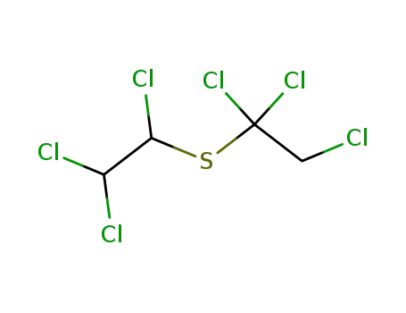 Molecular Structure of 856060-65-6 (ethane, 1,1,2-trichloro-1-[(1,2,2-trichloroethyl)thio]-)