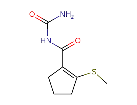 Molecular Structure of 98489-85-1 ((2-methylsulfanyl-cyclopent-1-enecarbonyl)-urea)