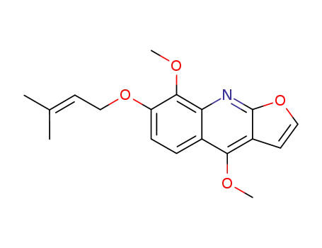 Molecular Structure of 23417-92-7 (7-Isopentenyloxy-gamma-fagarine)