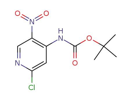 Molecular Structure of 240815-74-1 (tert-butyl 2-chloro-5-nitropyridin-4-ylcarbamate)
