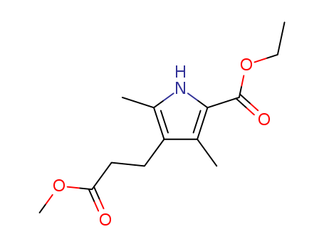 1H-Pyrrole-3-propanoicacid,5-(ethoxycarbonyl)-2,4-dimethyl-,methylester