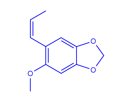 Molecular Structure of 23953-63-1 (5-Methoxy-6-[(Z)-1-propenyl]-1,3-benzodioxole)