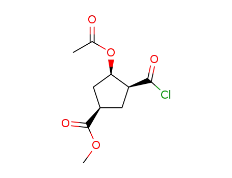 (1R,3R,4S)-3-Acetoxy-4-chlorocarbonyl-cyclopentanecarboxylic acid methyl ester
