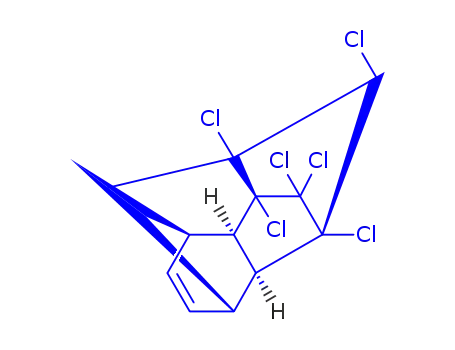 Molecular Structure of 23421-66-1 (1,2,3,3a,3b,7a-hexachloro-2,3,3a,3b,4,6a,7,7a-octahydro-1H-3,4,7-(methanetriyl)cyclopenta[a]pentalene)