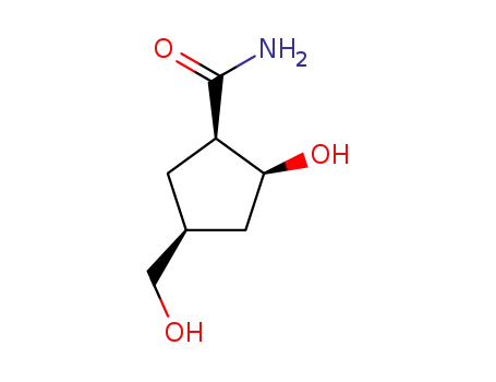 Molecular Structure of 99295-47-3 (Cyclopentanecarboxamide, 2-hydroxy-4-(hydroxymethyl)-, (1alpha,2alpha,4alpha)- (9CI))