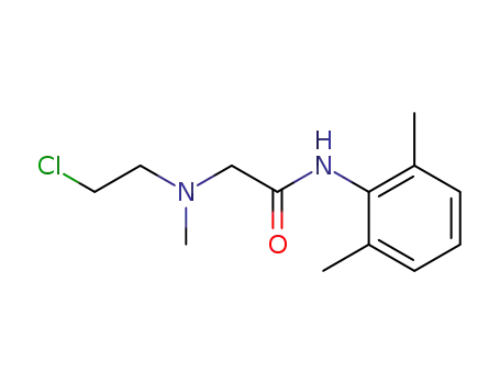 Molecular Structure of 23562-35-8 (N~2~-(2-chloroethyl)-N-(2,6-dimethylphenyl)-N~2~-methylglycinamide)