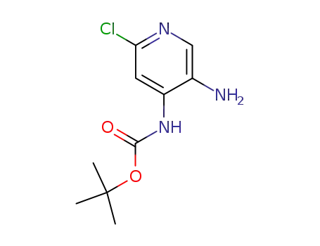 Molecular Structure of 240815-75-2 (CARBAMIC ACID, (5-AMINO-2-CHLORO-4-PYRIDINYL)-, 1,1-DIMETHYLETHYL ESTER)