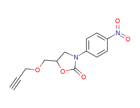 Molecular Structure of 23598-64-3 (3-(4-Nitrophenyl)-5-[(2-propynyloxy)methyl]-2-oxazolidinone)