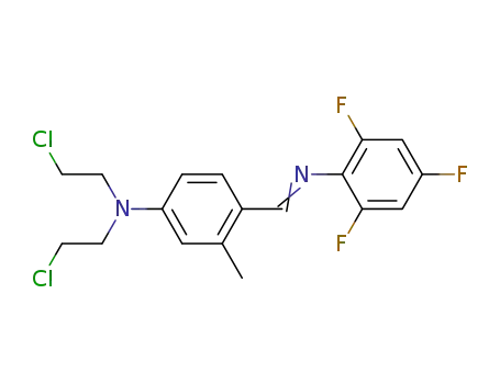 N,N-bis(2-chloroethyl)-3-methyl-4-[(2,4,6-trifluorophenyl)iminomethyl]aniline