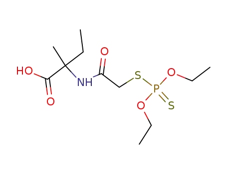 Molecular Structure of 23701-30-6 (N-{[(diethoxyphosphorothioyl)sulfanyl]acetyl}isovaline)