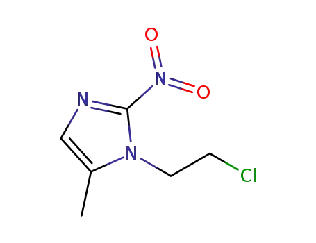 Molecular Structure of 23571-42-8 (1-(2-Chloroethyl)-5-methyl-2-nitro-1H-imidazole)