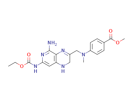 Benzoic acid,4-[[[5-amino-7-[(ethoxycarbonyl)amino]-1,2-dihydropyrido[3,4-b]pyrazin-3-yl]methyl]methylamino]-,methyl ester cas  30768-50-4