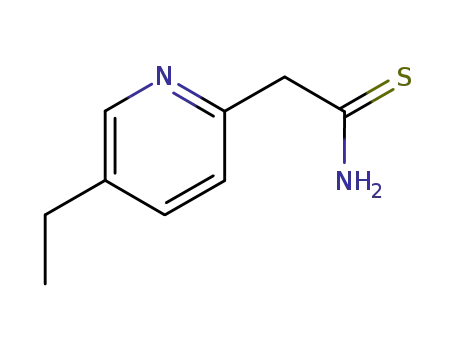 Molecular Structure of 30820-98-5 (2-(5-ethylpyridin-2-yl)ethanethioamide)