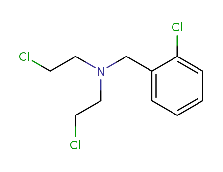 Molecular Structure of 2361-61-7 (Benzenemethanamine, 2-chloro-N,N-bis (2-chloroethyl)-)