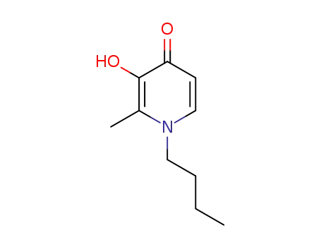 Molecular Structure of 30652-15-4 (1-Butyl-2-methyl-3-hydroxy-4(1H)-pyridinone)