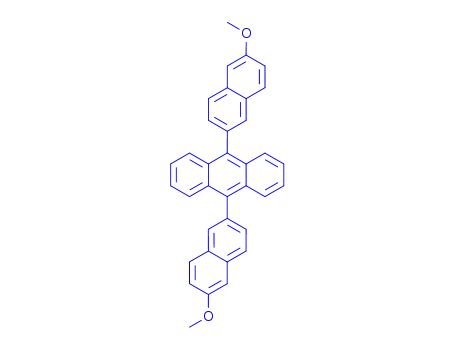 Molecular Structure of 235099-48-6 (9,10-Bis-(6-methoxynaphthalen-2-yl)anthracene)