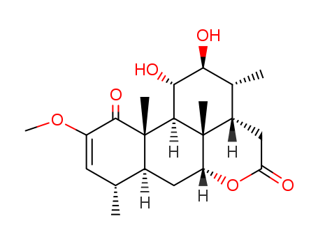 Picras-2-ene-1,16-dione,11,12-dihydroxy-2-methoxy-, (11a,12b)- (9CI) cas  24148-76-3