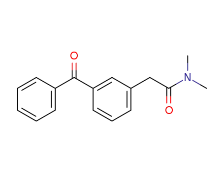 Molecular Structure of 24026-35-5 (2-(3-Benzoylphenyl)-N,N-dimethylacetamide)