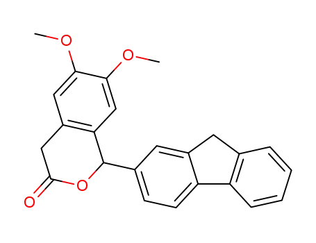 Molecular Structure of 23949-17-9 (1-(9H-fluoren-2-yl)-6,7-dimethoxy-1,4-dihydro-3H-isochromen-3-one)