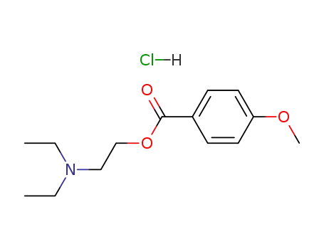 Molecular Structure of 2350-29-0 (N,N-diethyl-2-[(4-methoxybenzoyl)oxy]ethanaminium chloride)
