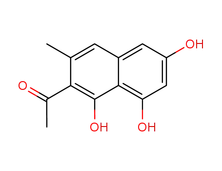 Molecular Structure of 23520-25-4 (2-Acetyl-3-methylnaphthalene-1,6,8-triol)