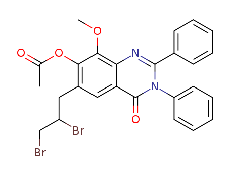 4(3H)-QUINAZOLINONE,6-(2,3-DIBROMOPROPYL)-7-HYDROXY-8-METHOXY-2,3-DIPHENYL-,ACETATE ( ESTER)