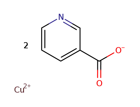 Molecular Structure of 30827-46-4 (3-Pyridinecarboxylicacid, copper(2+) salt (2:1))