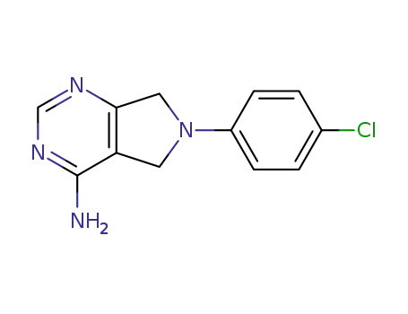 Molecular Structure of 23935-87-7 (6-(4-chlorophenyl)-6,7-dihydro-5H-pyrrolo[3,4-d]pyrimidin-4-amine)