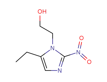 Molecular Structure of 23571-39-3 (5-Ethyl-2-nitro-1H-imidazole-1-ethanol)