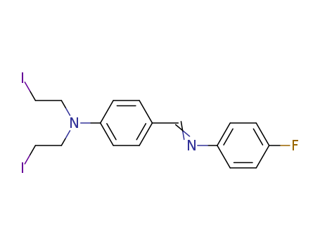 Benzenamine,4-[[(4-fluorophenyl)imino]methyl]-N,N-bis(2-iodoethyl)- cas  2355-64-8