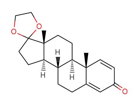 Molecular Structure of 2398-63-2 (1,4-Androstadien-3,17-dione 17-ethyleneketal)