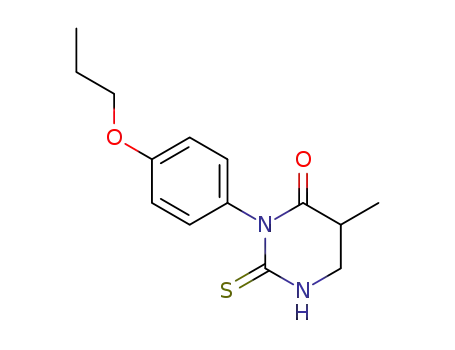 Molecular Structure of 30695-40-0 (5-methyl-3-(4-propoxyphenyl)-2-thioxotetrahydropyrimidin-4(1H)-one)