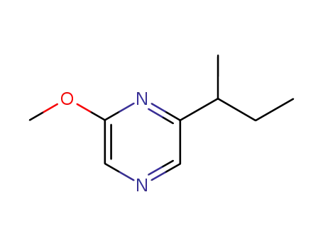 Molecular Structure of 30712-68-6 (Pyrazine, 2-methoxy-6-(1-methylpropyl)-)