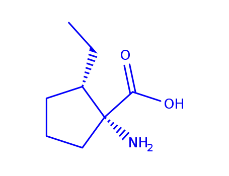 Molecular Structure of 309757-09-3 (Cyclopentanecarboxylic acid, 1-amino-2-ethyl-, (1R,2S)- (9CI))