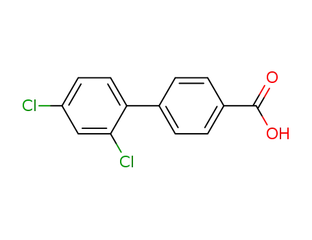 Molecular Structure of 195457-72-8 (2',4'-DICHLORO-BIPHENYL-4-CARBOXYLIC ACID)