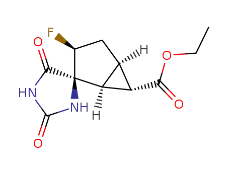 ethyl (1S,2S,3S,5R,6S)-2-spiro-5'-hydantoin-3-fluorobicyclo[3.1.0]hexane-6-carboxylate