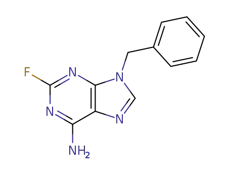 Molecular Structure of 2357-25-7 (9-benzyl-2-fluoro-9H-purin-6-amine)