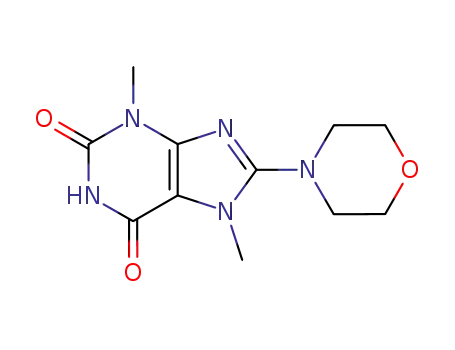 Molecular Structure of 30958-52-2 (1,3,7-trimethyl-8-morpholin-4-yl-purine-2,6-dione)