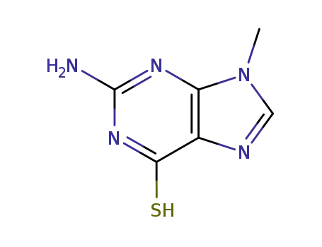 Molecular Structure of 2382-18-5 (2-amino-9-methyl-3,9-dihydro-6H-purine-6-thione)