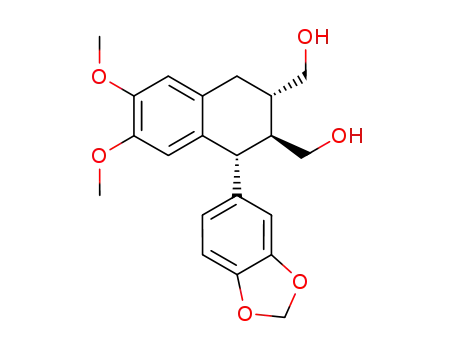 t-2,c-3-bishydroxymethyl-6,7-dimethoxy-r-1-(3,4-methylenedioxyphenyl)-1,2,3,4-tetrahydronaphthalene