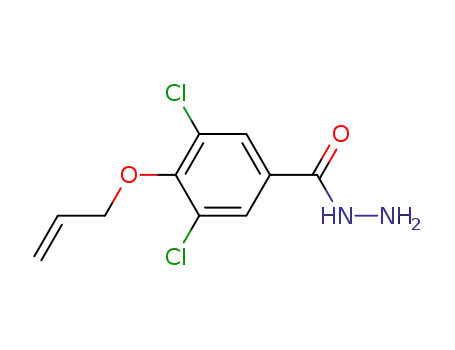 Molecular Structure of 23964-32-1 (3,5-dichloro-4-(prop-2-en-1-yloxy)benzohydrazide)