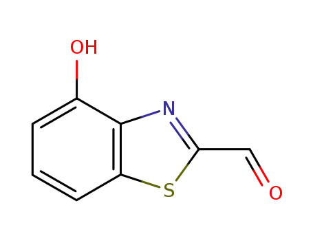 Molecular Structure of 30741-00-5 (2-Benzothiazolecarboxaldehyde,4-hydroxy-(8CI))