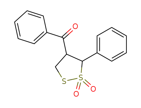 Molecular Structure of 23877-34-1 ((1,1-dioxido-5-phenyl-1,2-dithiolan-4-yl)(phenyl)methanone)