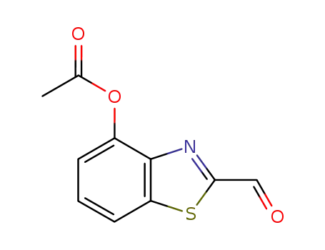 Molecular Structure of 30740-99-9 (2-Benzothiazolecarboxaldehyde,4-hydroxy-,acetate(ester)(8CI))
