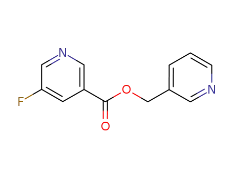 Molecular Structure of 23723-29-7 (pyridin-3-ylmethyl 5-fluoropyridine-3-carboxylate)