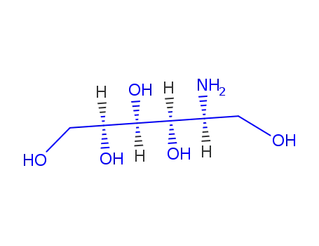 Molecular Structure of 2351-14-6 (5-aminohexane-1,2,3,4,6-pentol)